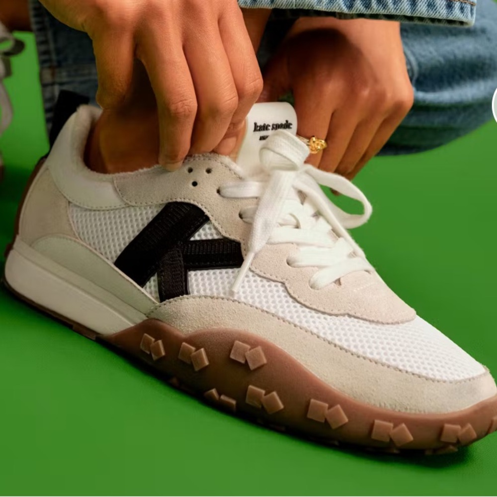 Kate Spade Cream and Black Casual Sneakers